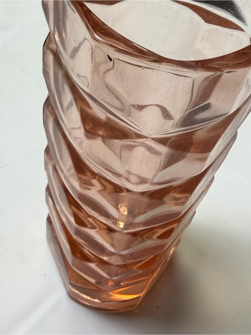 Vintage Luminarc Rosaline Windsor 17cm Pink French Glass Vase - New in Box